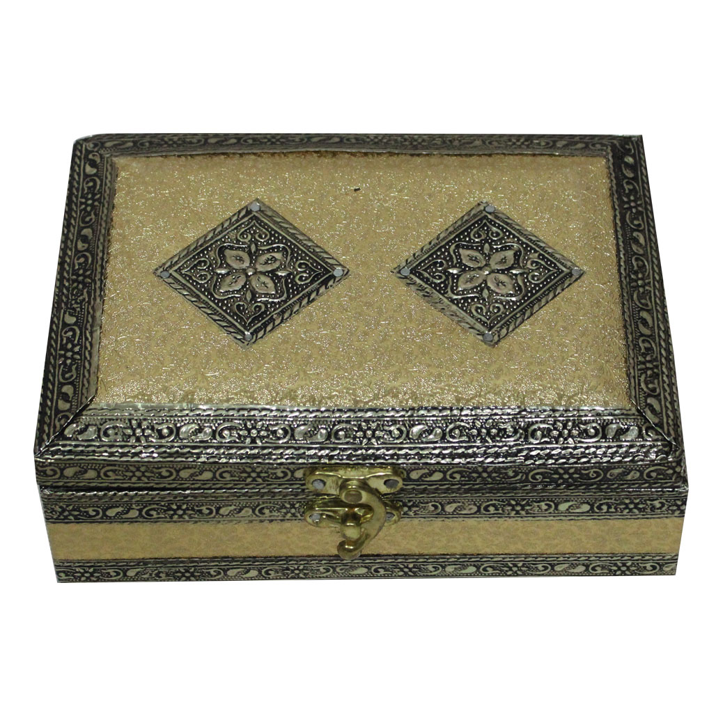 Jewellery Box Rectangle Regzin Oxidised (7*5*2.5 Inches)