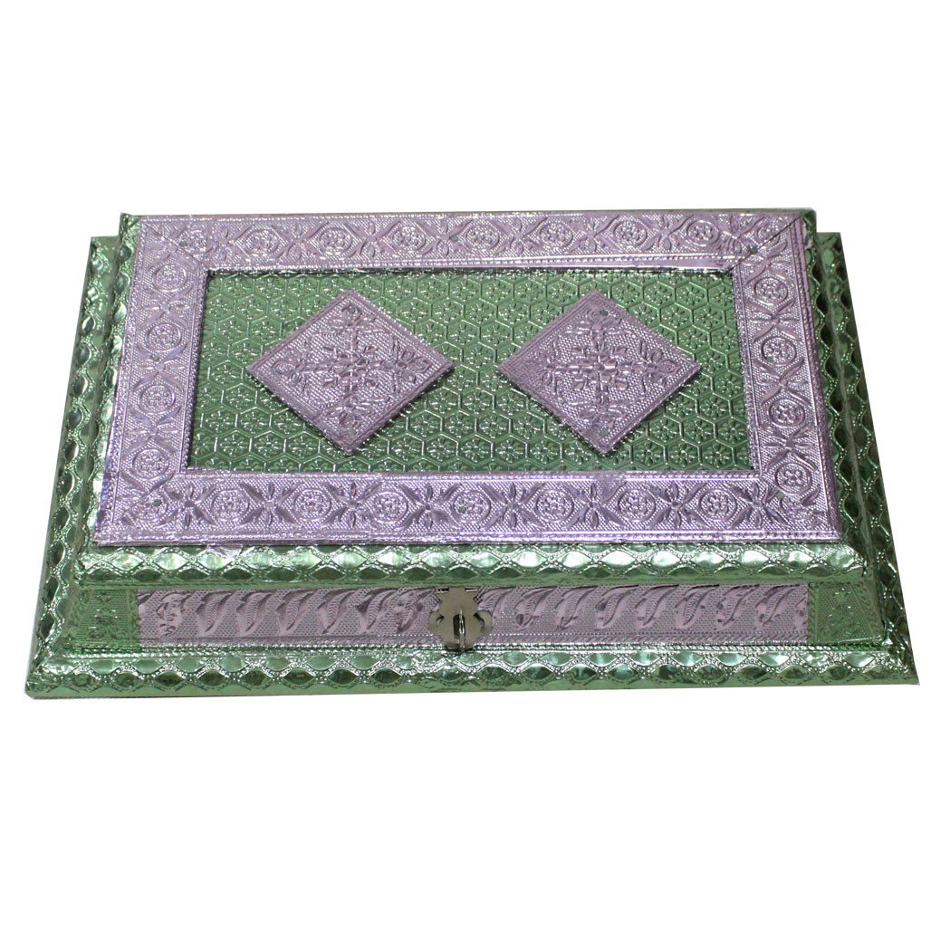 Royal Dry Fruit Box Rectangle Copper Oxidised (7*9*2.5 Inches)