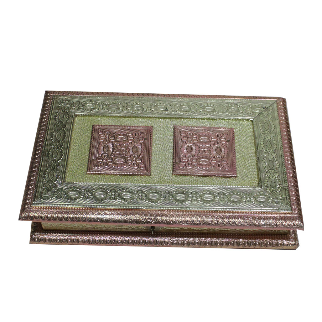 Dry Fruit Box Rectangle Copper German (7*11*2.5 Inches)
