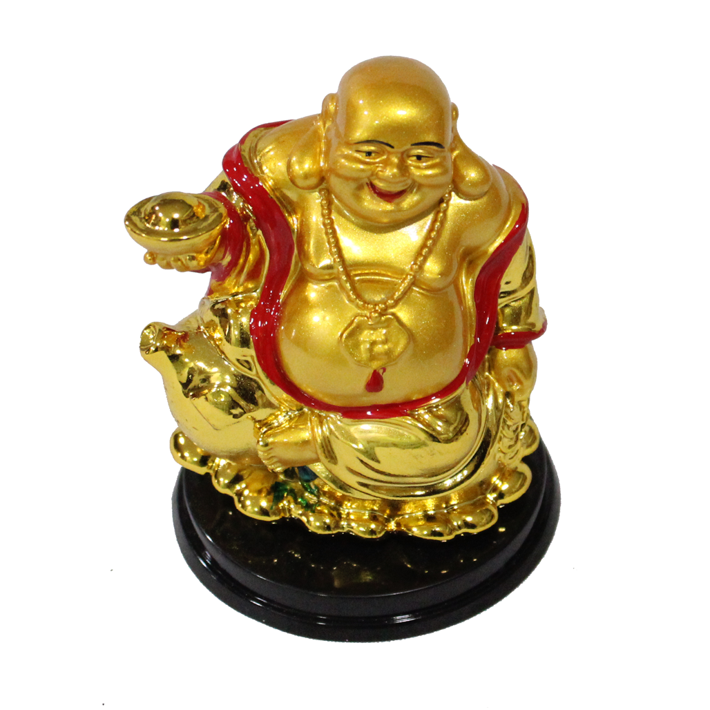 Global Happy Laughing Buddha with Ingot & Coin Bunch 12586