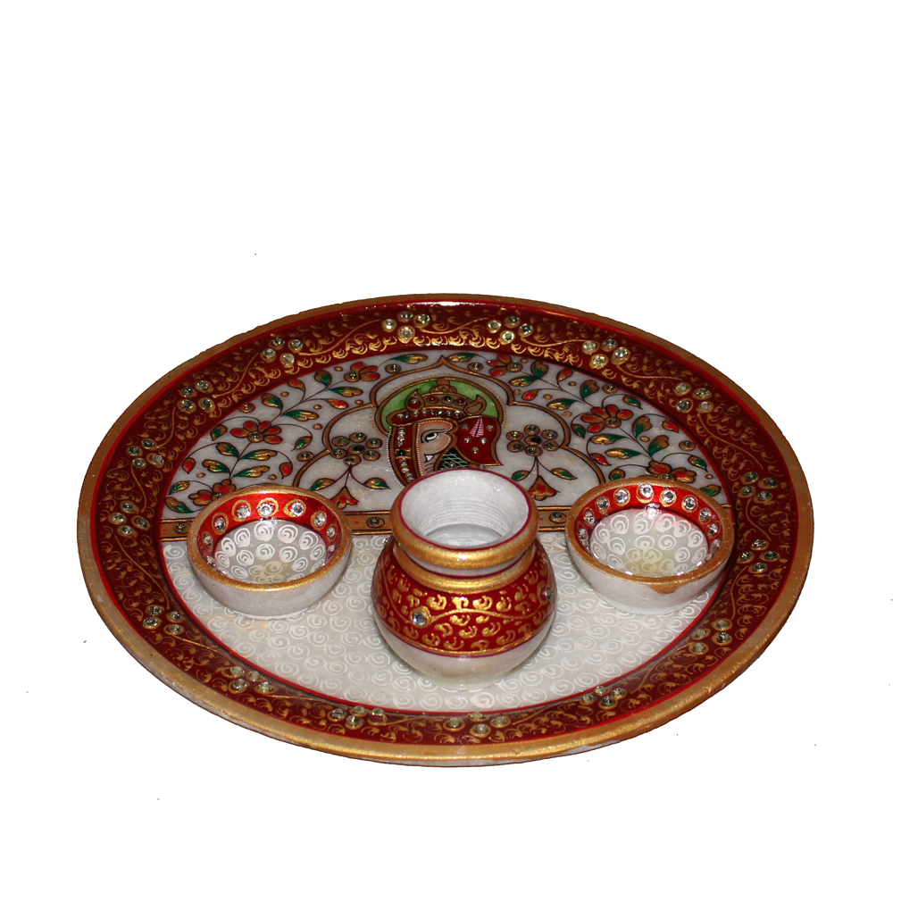 Handicraft Marble Pooja Thali