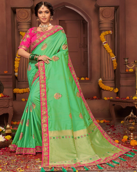 Buy Sky Blue Gotta Work Chiffon Saree - Sarees Online in India |  Colorauction