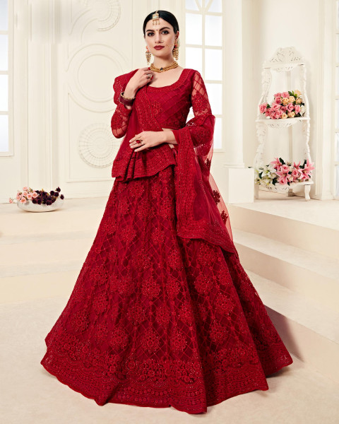 Paki Maroon Bridal Lehenga 714 – Pakistan Bridal Dresses