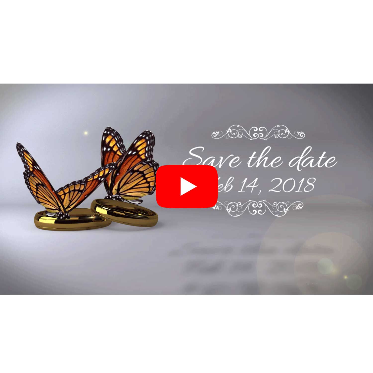 Butterfly Theme Engagement Invite
