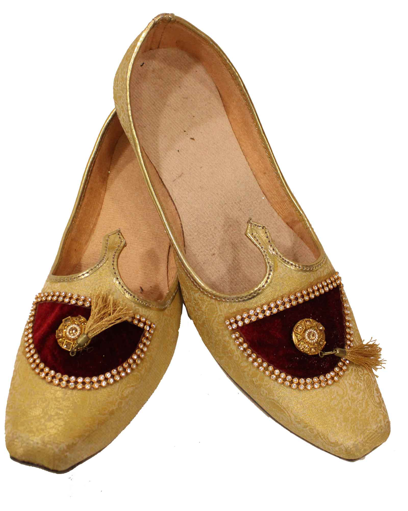 Golden mojri with Maroon front - MJ002
