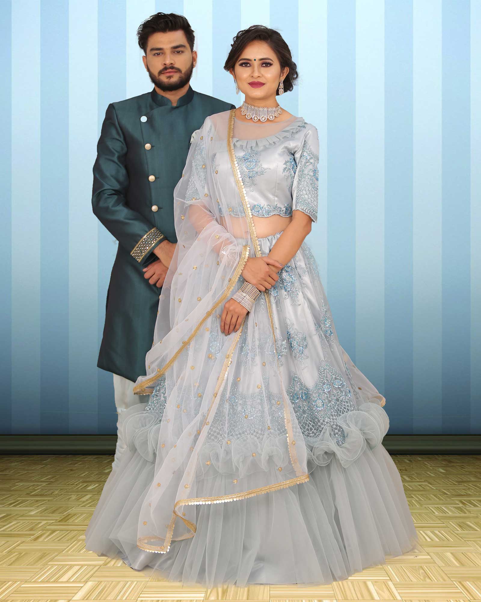 Most Beautiful Color Western Style Engagement & wedding Dress Designs |  Couple wedding dress, Engagement dress for groom, Engagement dress for bride