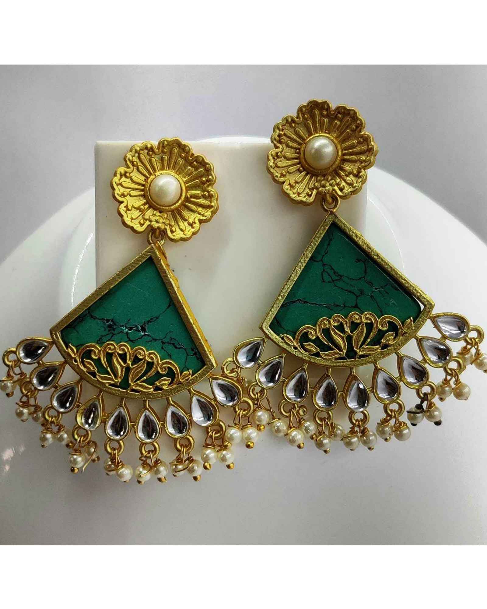 Floral Jhumka Earrings