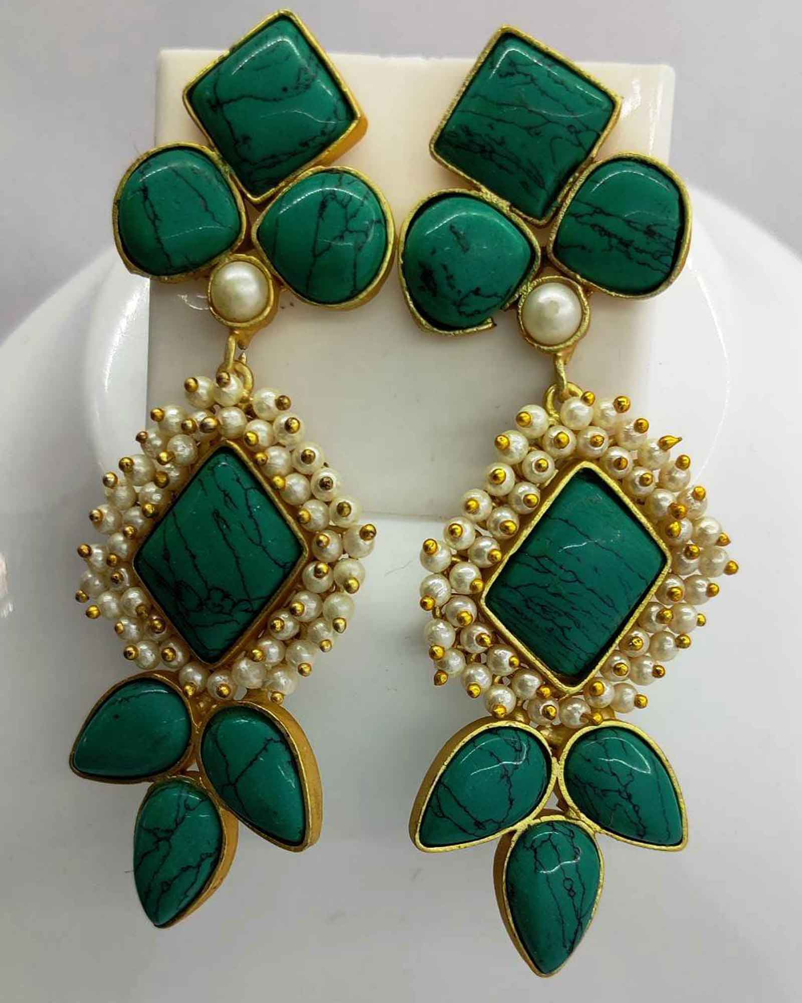 Green earrings for on sale wedding