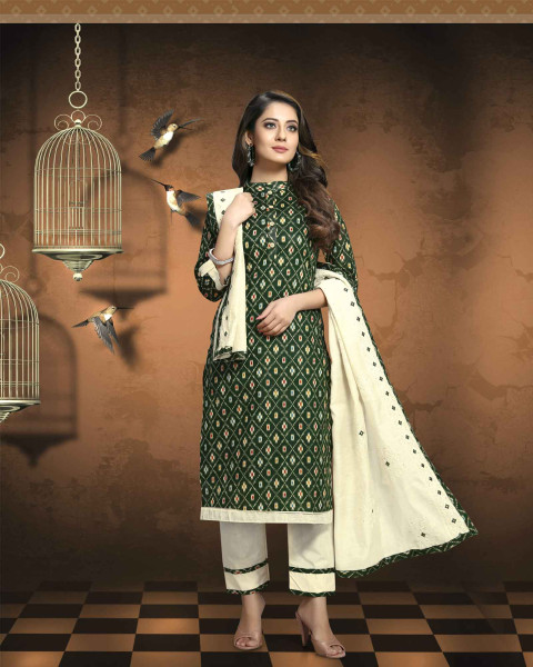 CODE JA242707 : Navy blue patola printed cotton unstitched salwar material(lining  optional)block printed pure cotton bottom,block printed pure mul cotton  dupatta,tapings required.