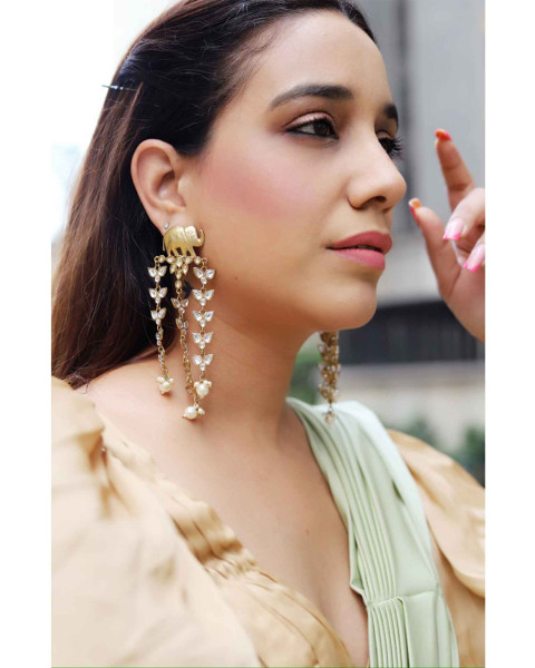 Buy Zohra Circular Statement Earrings Online  Aza Fashions