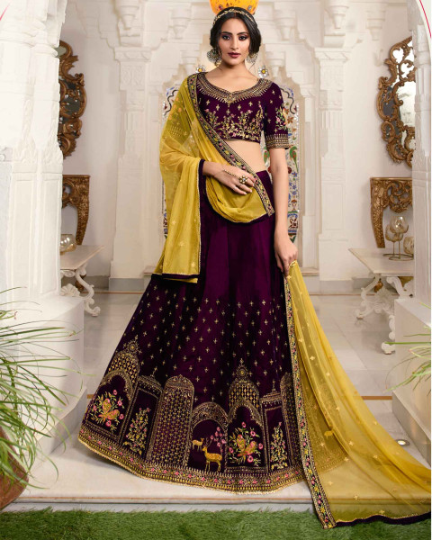 Buy Designer Purple Lehenga Choli for Women Ready to Wear Custom Online in  India - Etsy