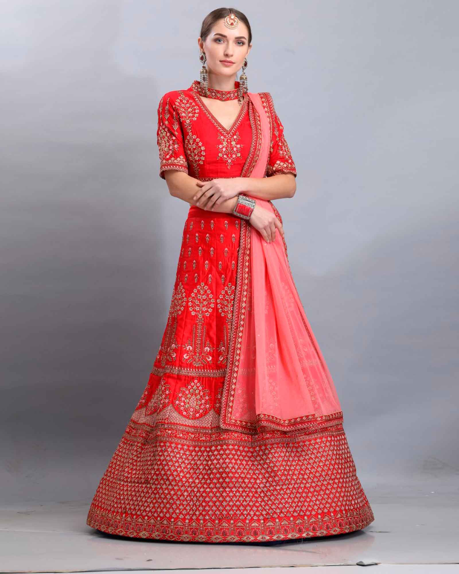 Bridal Red Heavy Designer Embroidered Work Wedding/PartyWear Special Lehenga  Choli - Indian Heavy Anarkali Lehenga Gowns Sharara Sarees Pakistani  Dresses in USA/UK/Canada/UAE - IndiaBoulevard