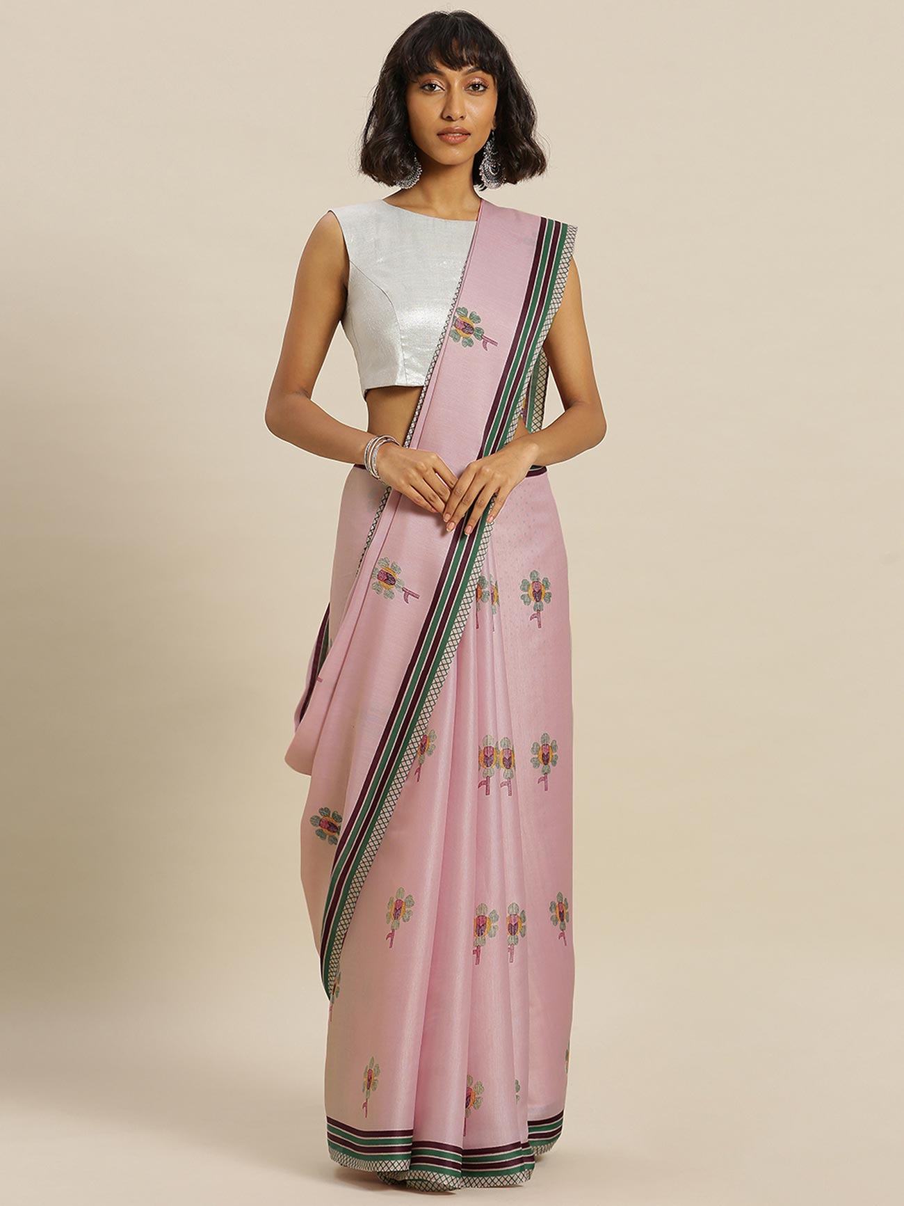 Elaborate Dark Pink Banarasi Silk Saree With Symmetrical Blouse Piece –  LajreeDesigner