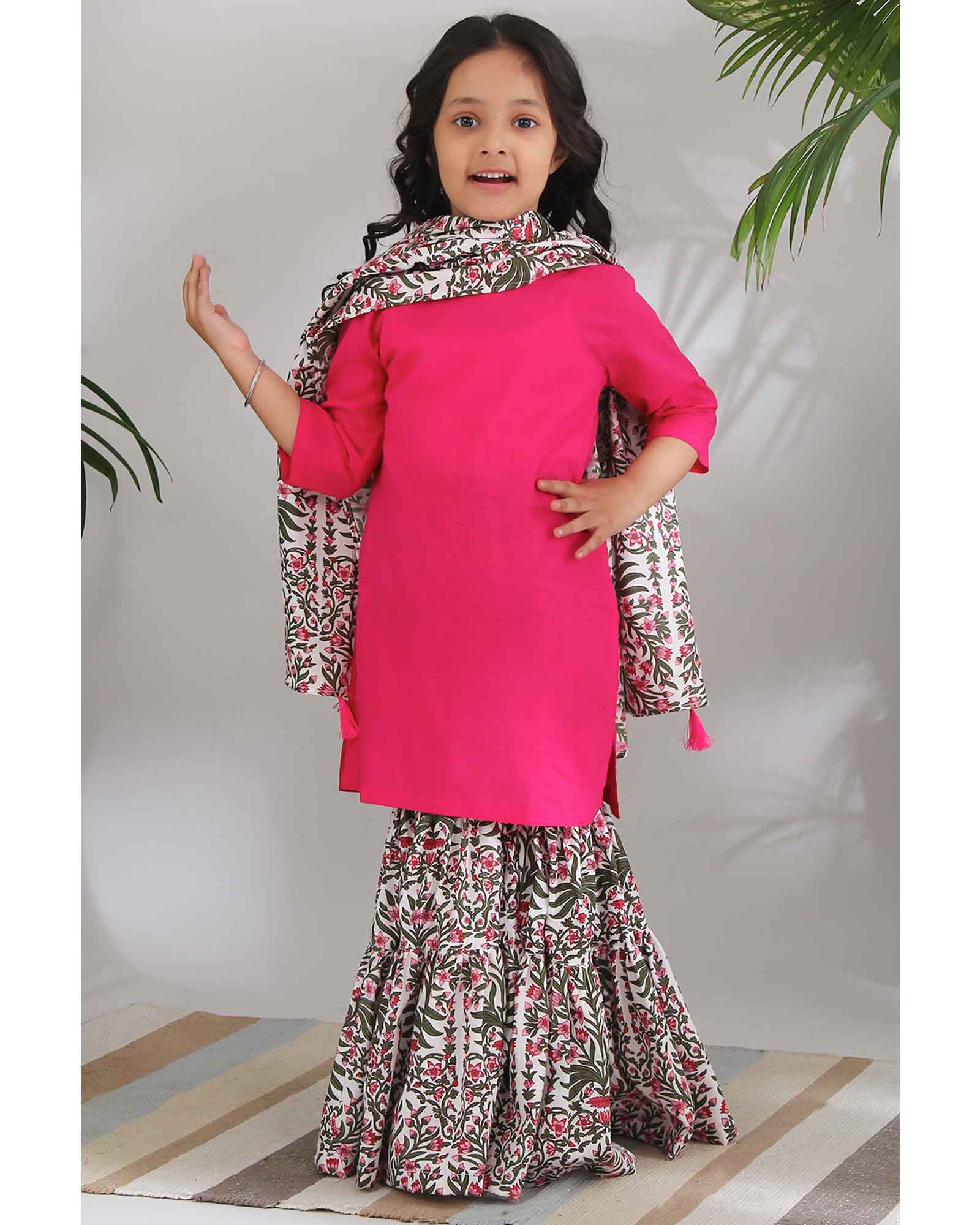 Pink Sharara Set