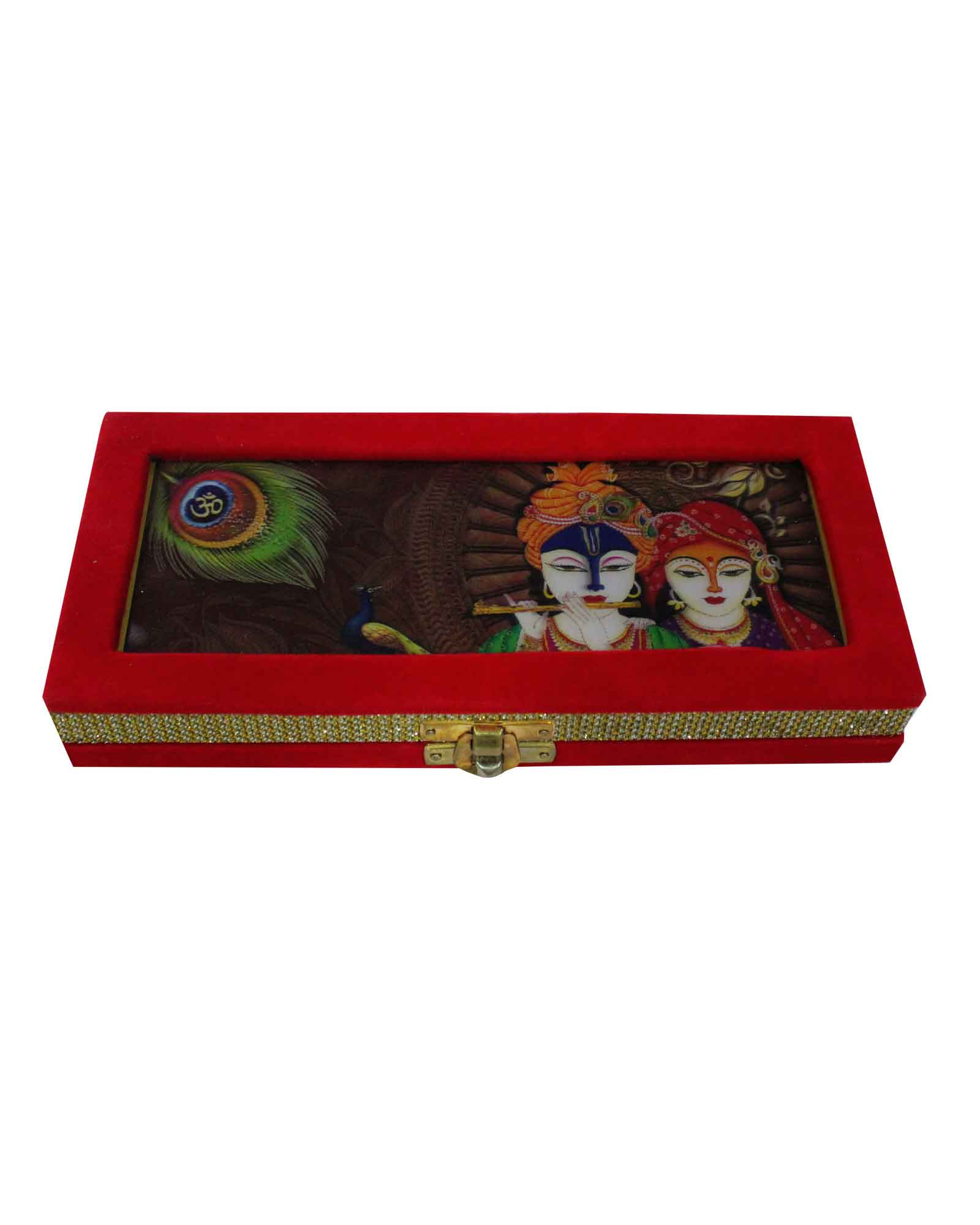 3D Red Velvet Radhe Krishna Money Envelop(box)