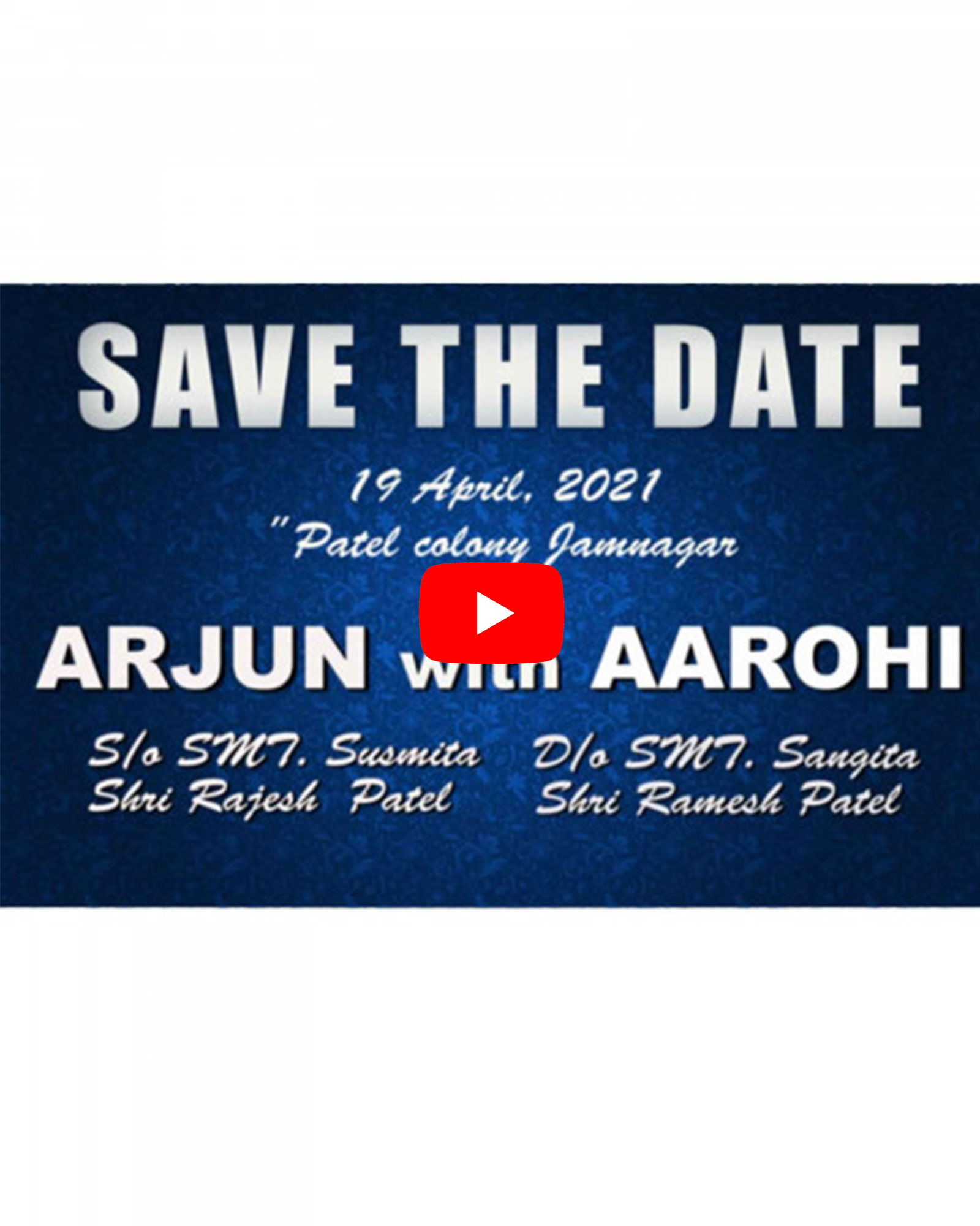 Horizontal Story Theme Wedding Invitation Video