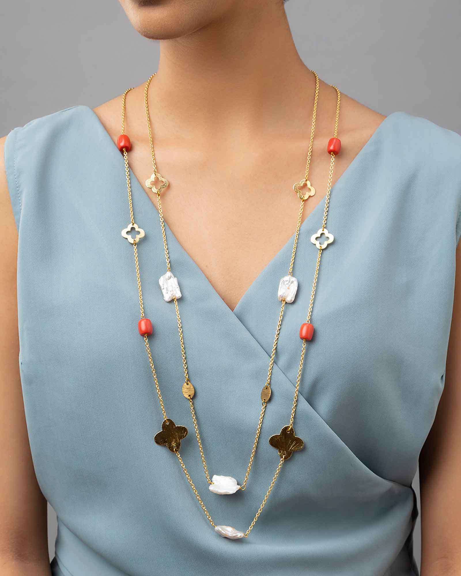 Coral Shaped Beaded Necklace | SHEIN