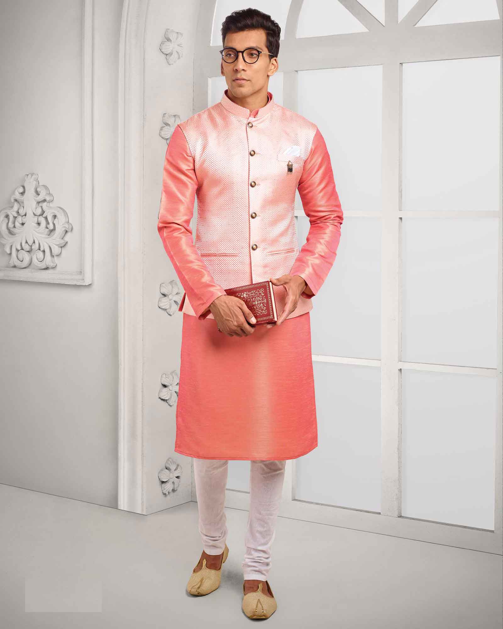 Pastle Pink Jacket Kurta Set - JK4820/1