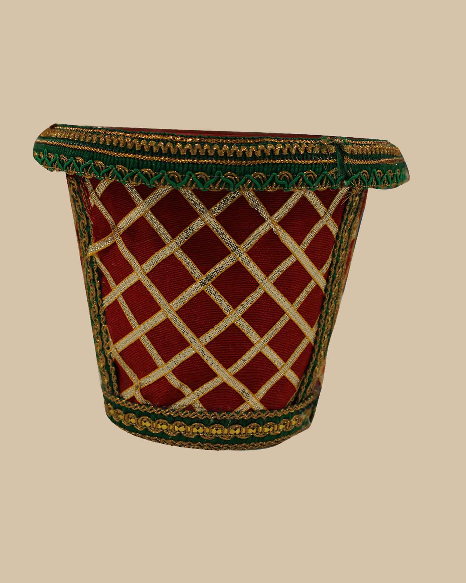 Red Lace Work Kunda Small