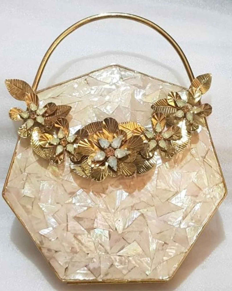Hexagon Shape Bridal Clutch