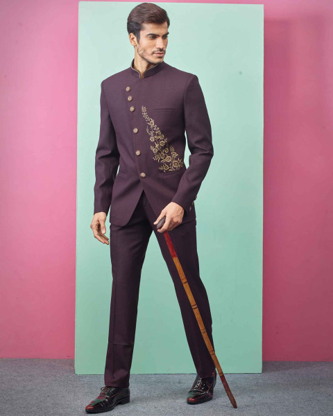 Buy Black Embroidered Jodhpuri Two Piece Suit Mens Bandgala Gala Suit Men  Wedding Suit Boys Suit Suit Groom Suit African Men Wedding Suit Online in  India - Etsy