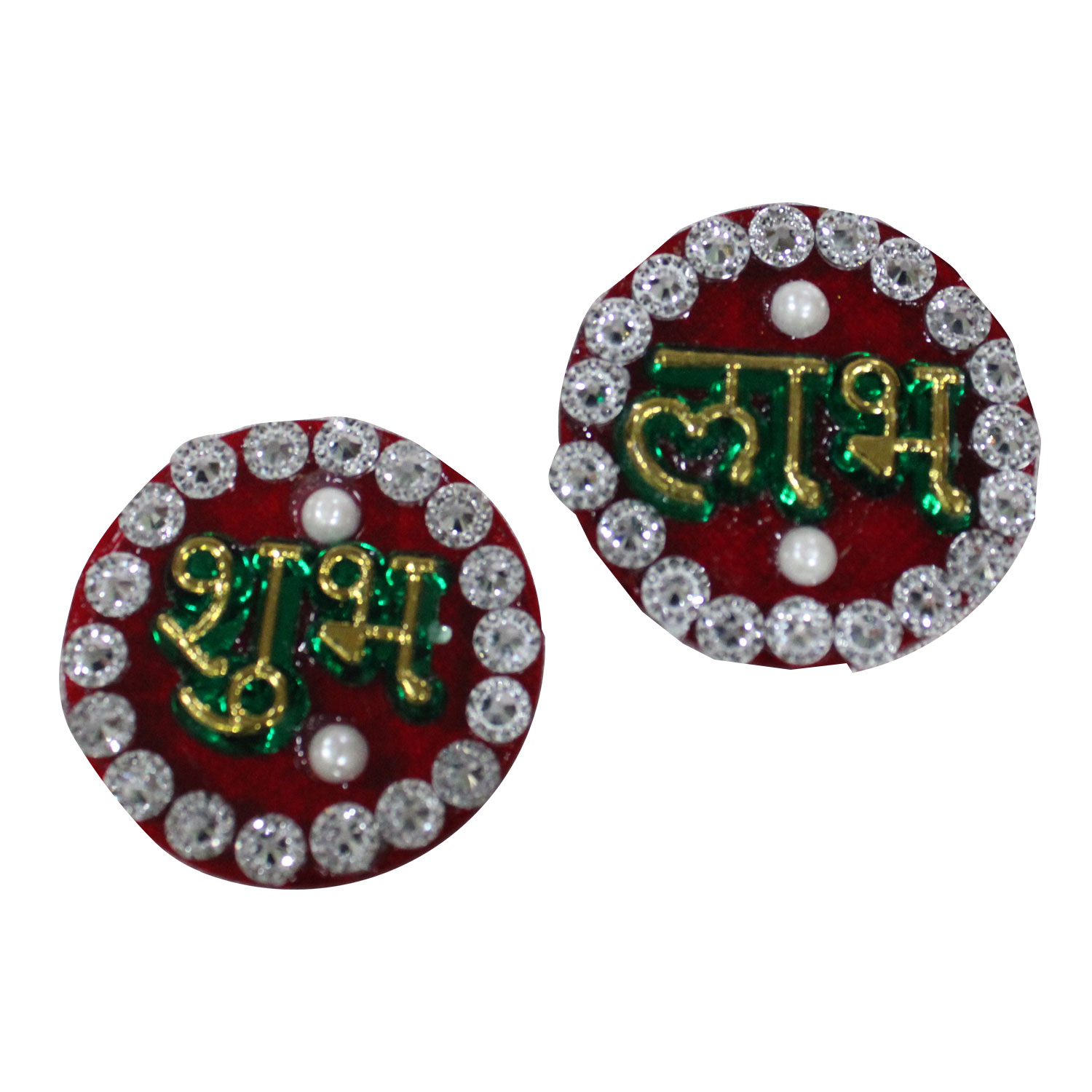 Acrelic Red Dimond Work Labh Shubh