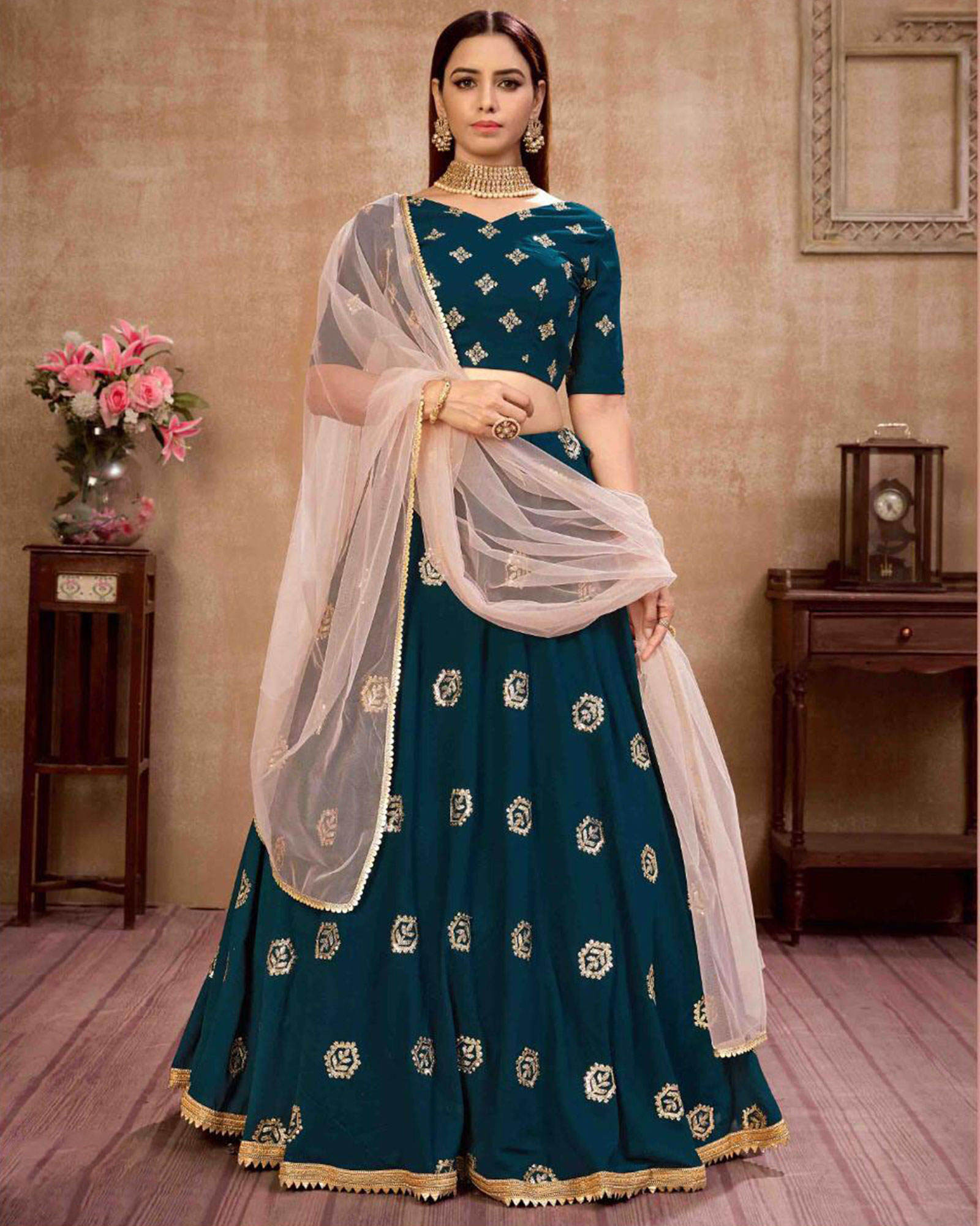 Frill on sale lehenga online