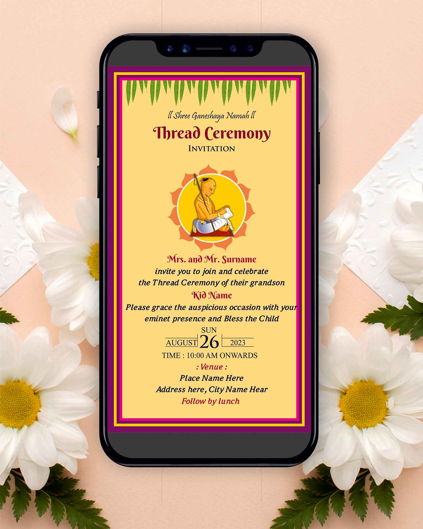 Thread Ceremony Invitation