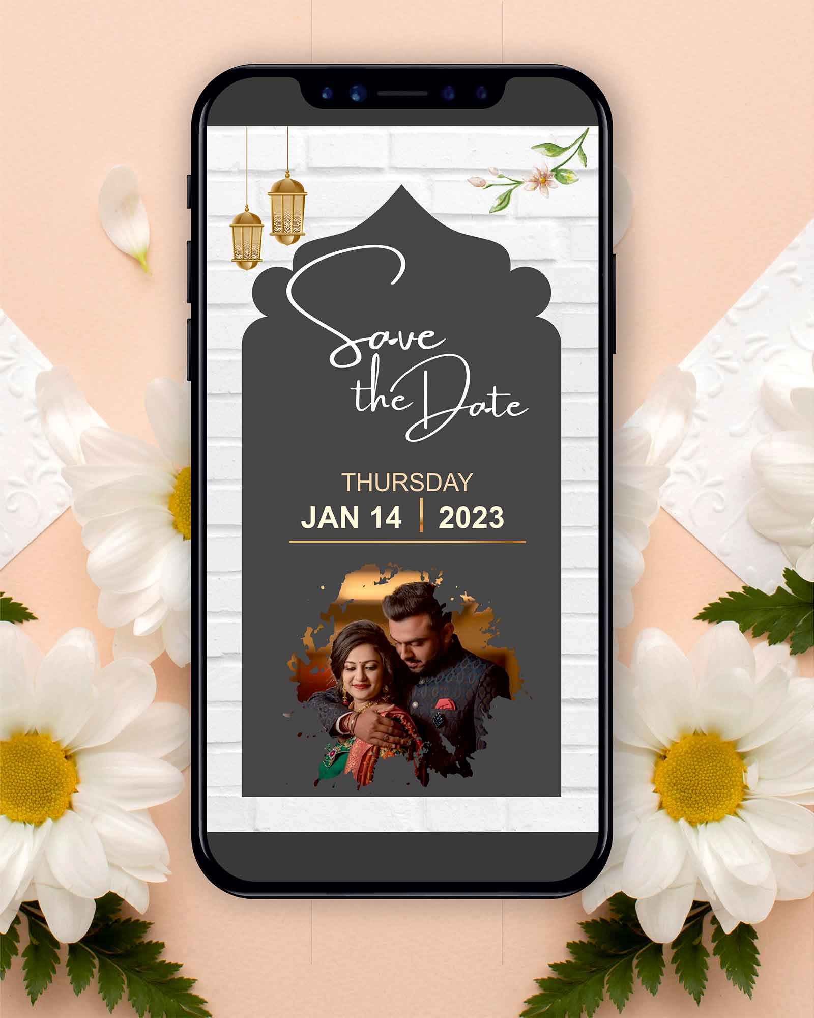PDF Unique Pastel Theme Save The Date E-Invite 