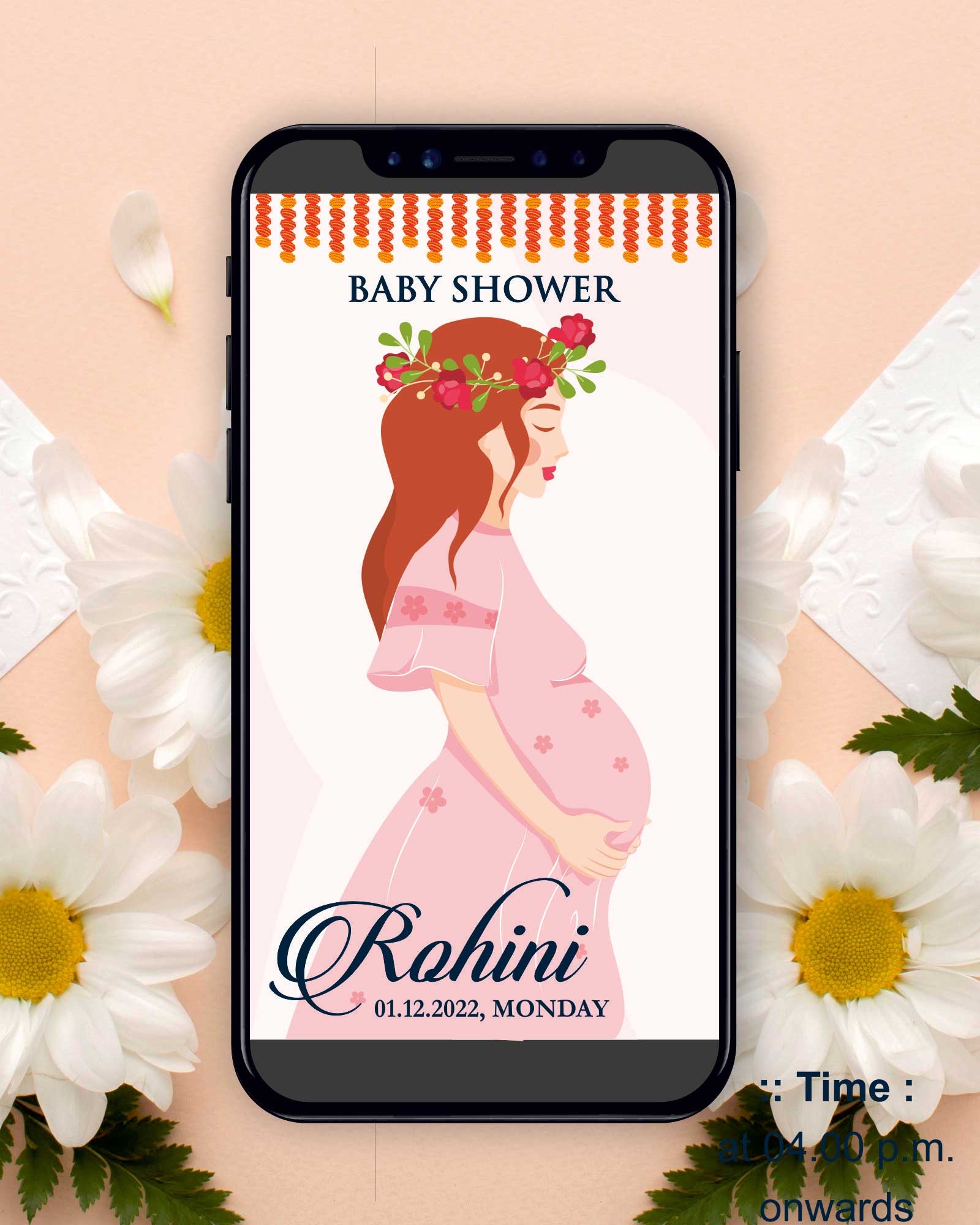 PDF Mom To Be Theme Baby Shower Invite 