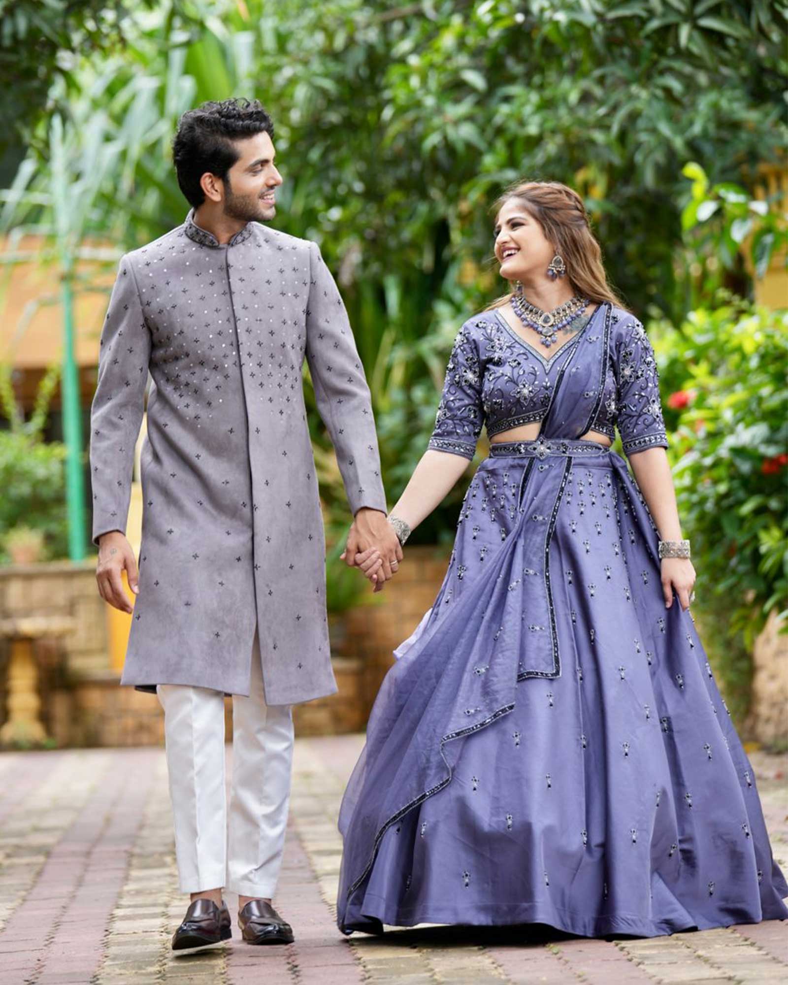 Ultra Violet Wedding Wear For Couple