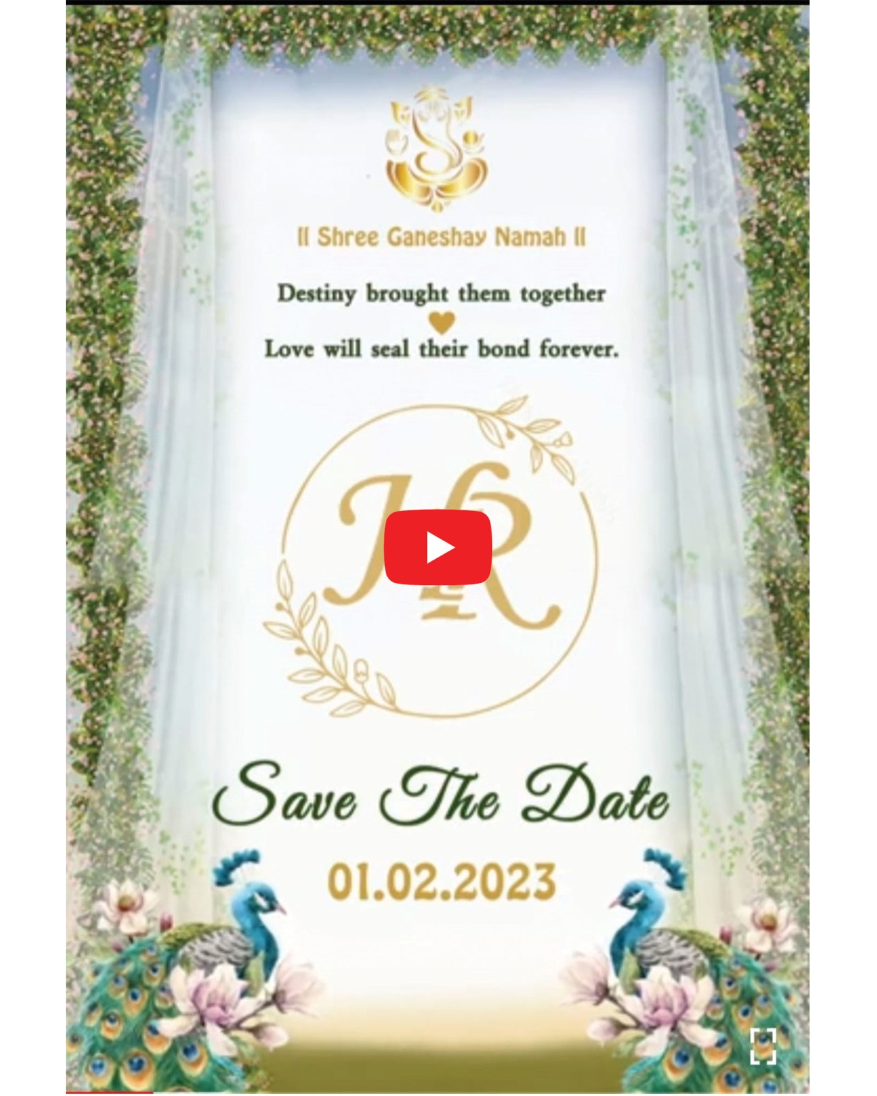 Indian Caricature Wedding Einvite Digital Invitation Video