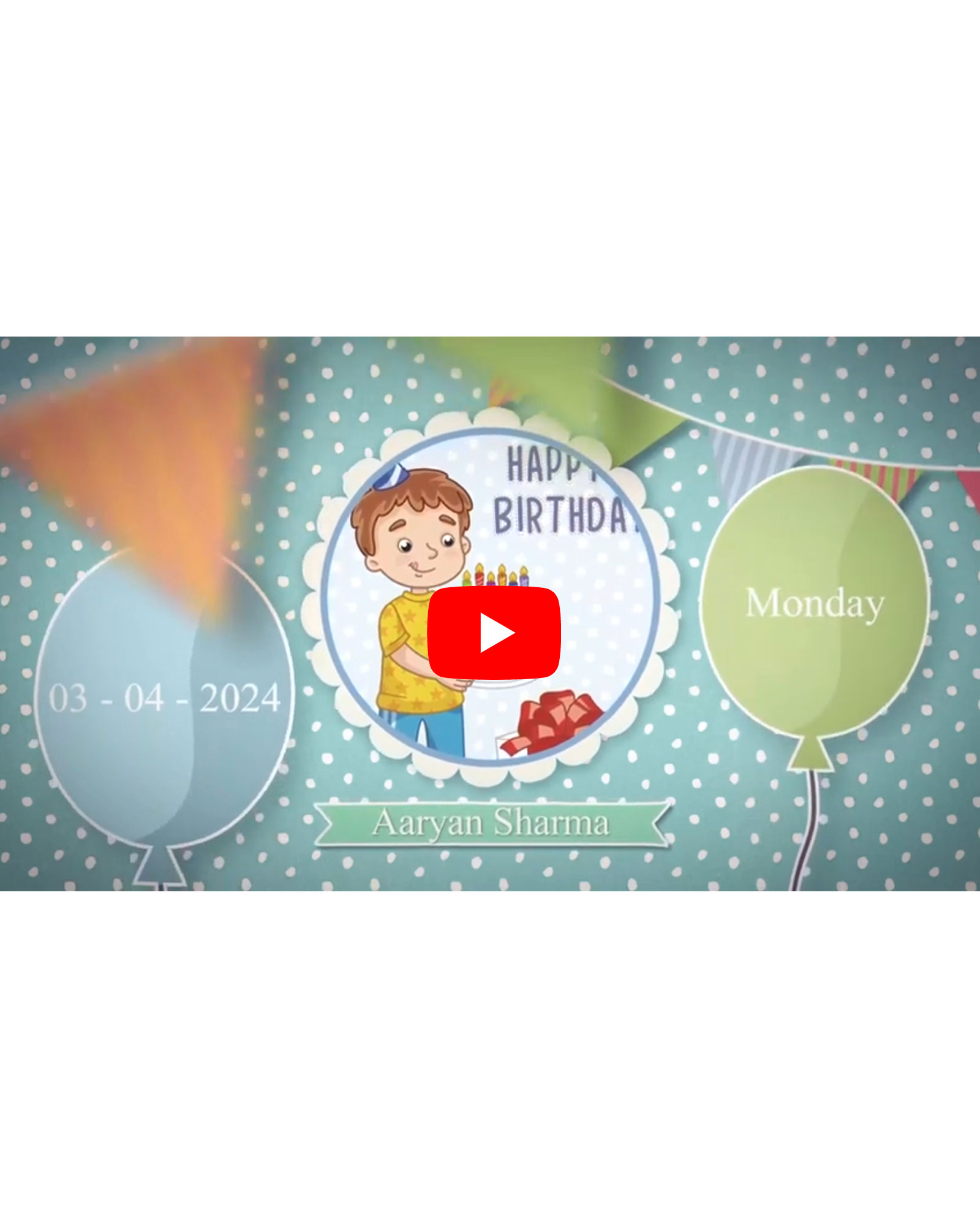 Horizontal Photo Theme Birthday Party Invitation