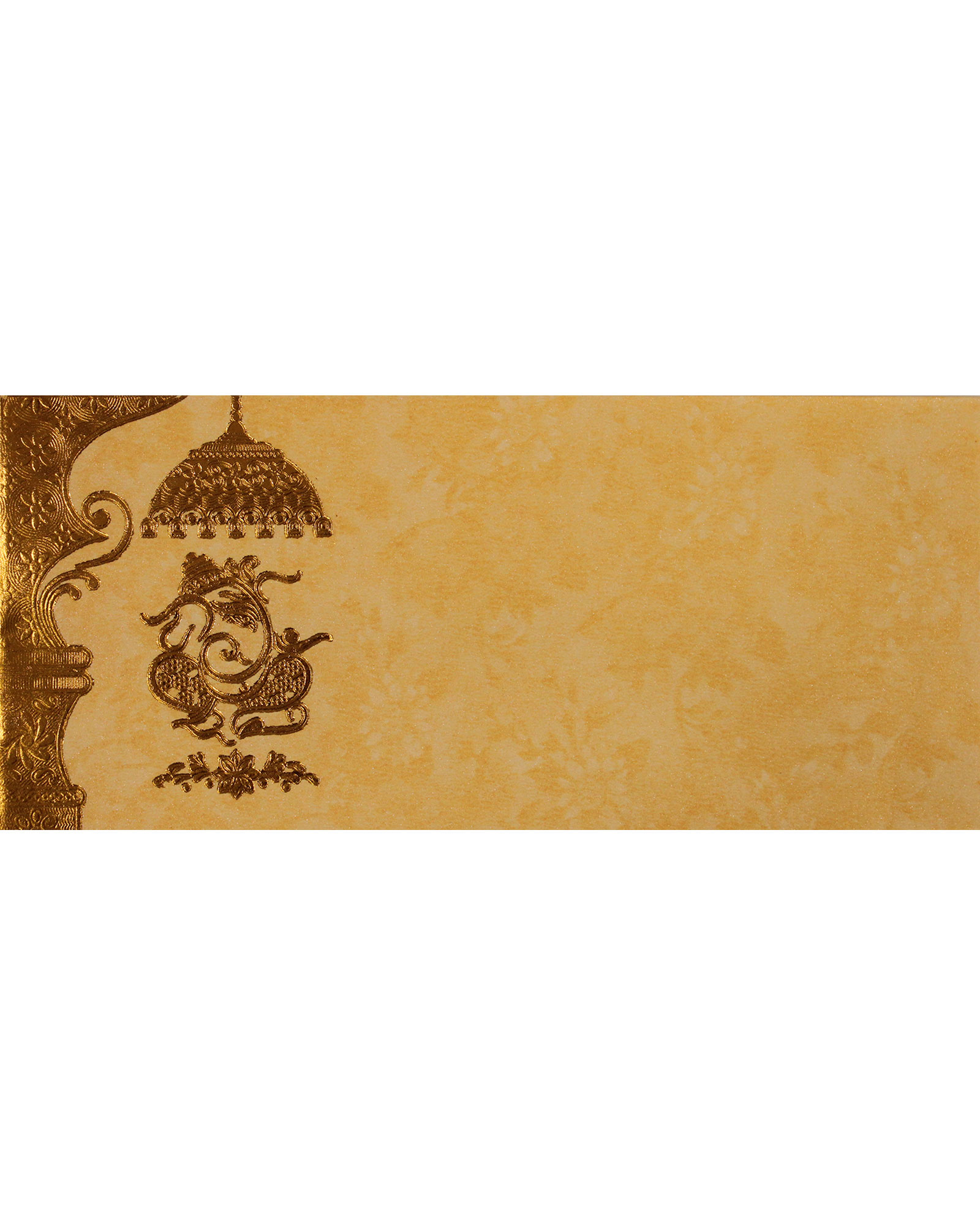 Gift Envelope with Waving Flower Theme in Rich Gold - Lotus Card Studio