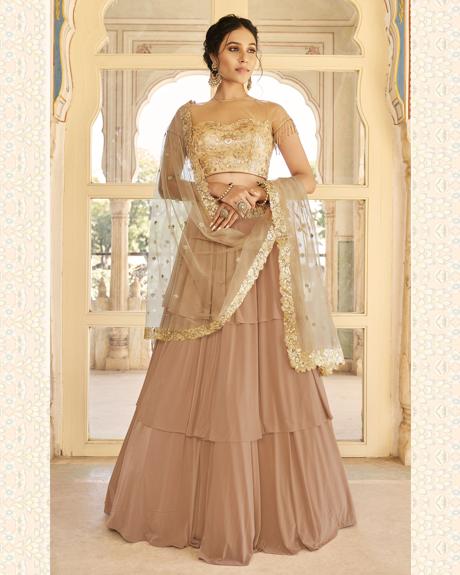 Buy Peach Wedding Designer Lehenga Choli Online : 219831 -