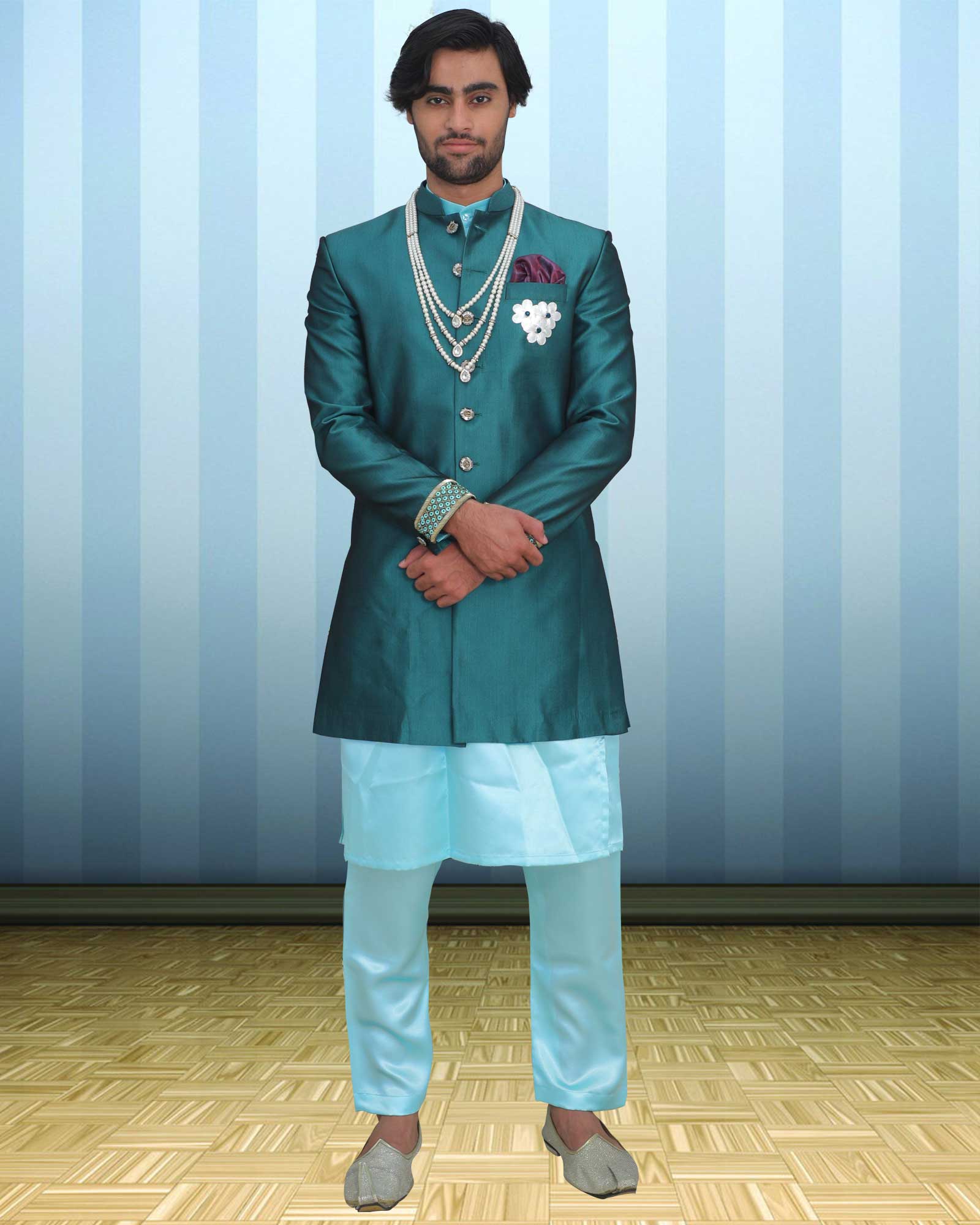 Designer Bride & Groom Wedding Dress|Online|lovelyweddingmall.com|India